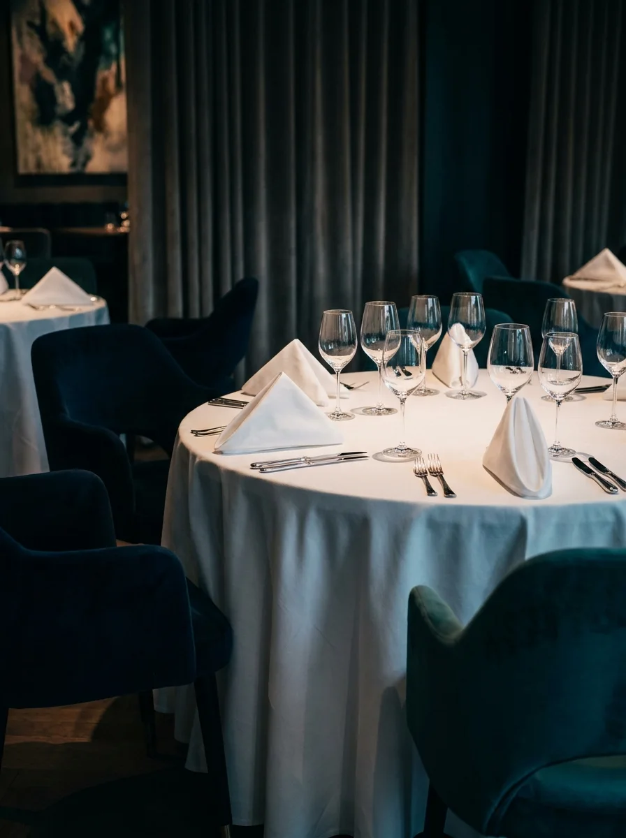 Manteles y servilletas impecables para eventos